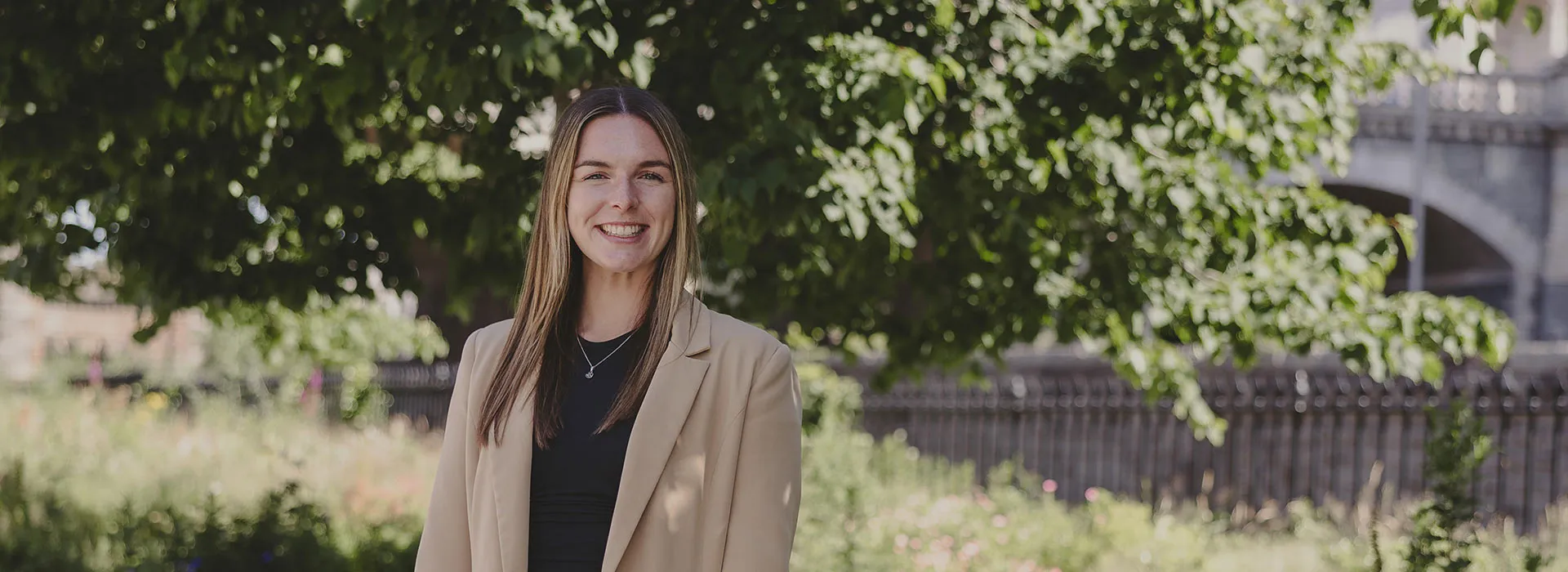 Victoria Allan standing in union terrace gardens