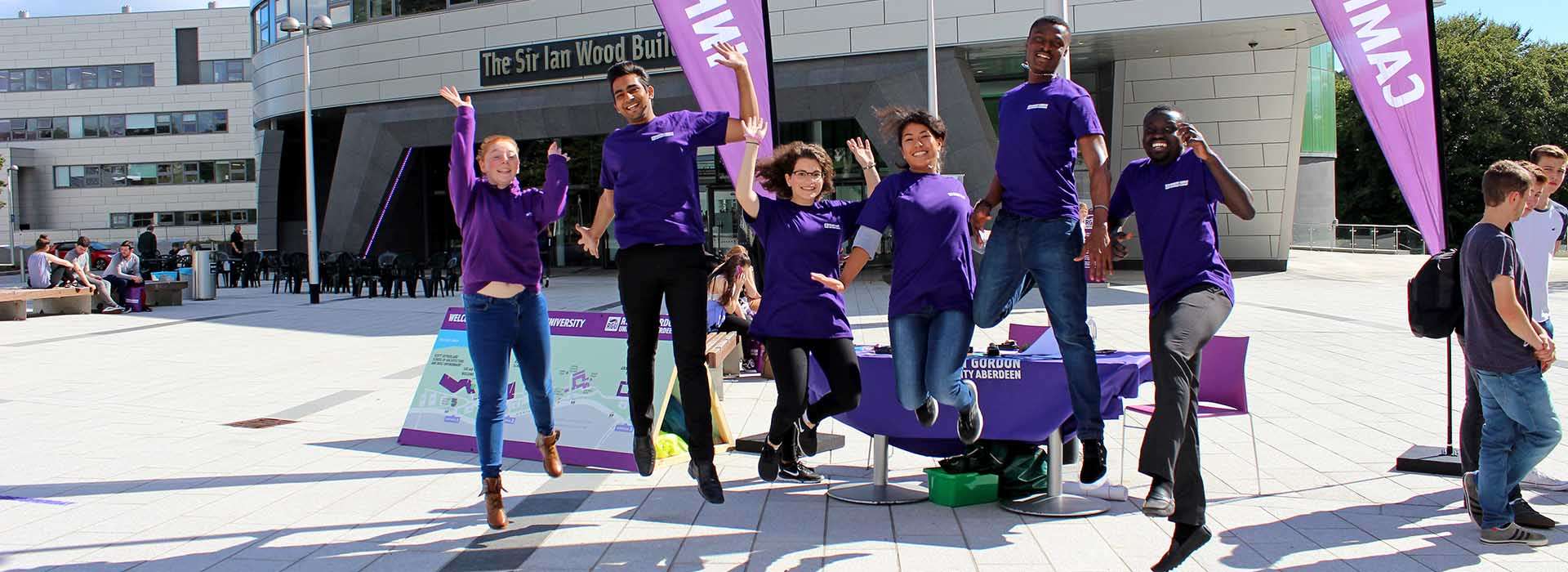 Students on RGU Campus