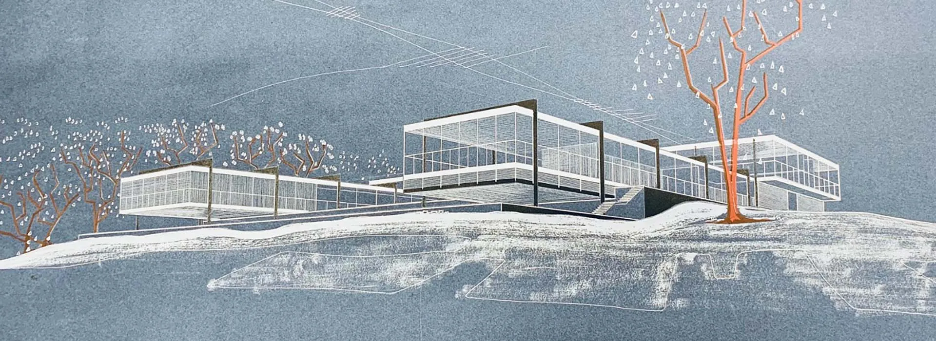 Illustration of Gray's School of Art by Michael Shewan