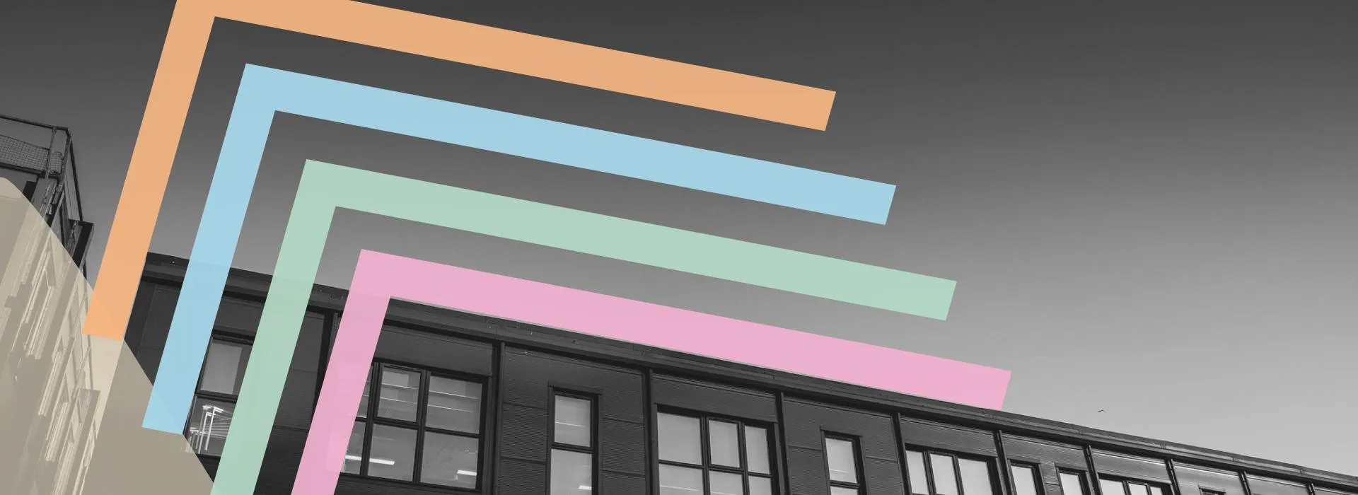 Grays School of Art building with graphics