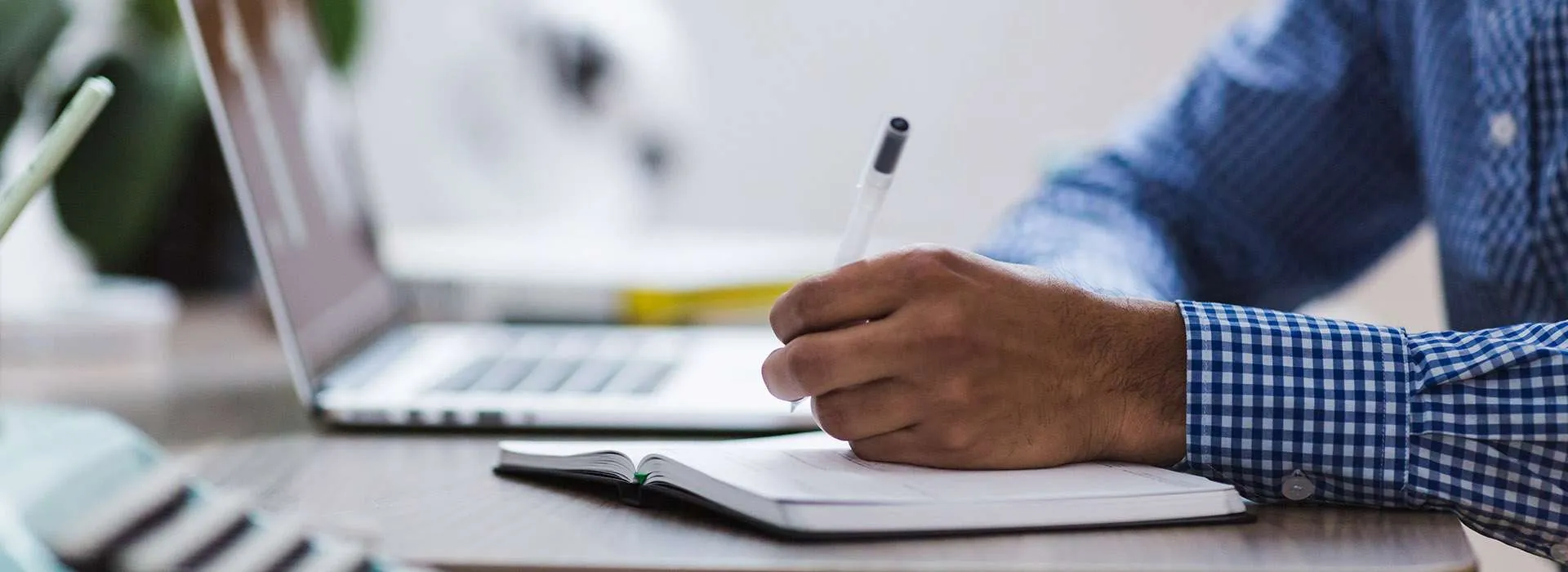 Person using a laptop