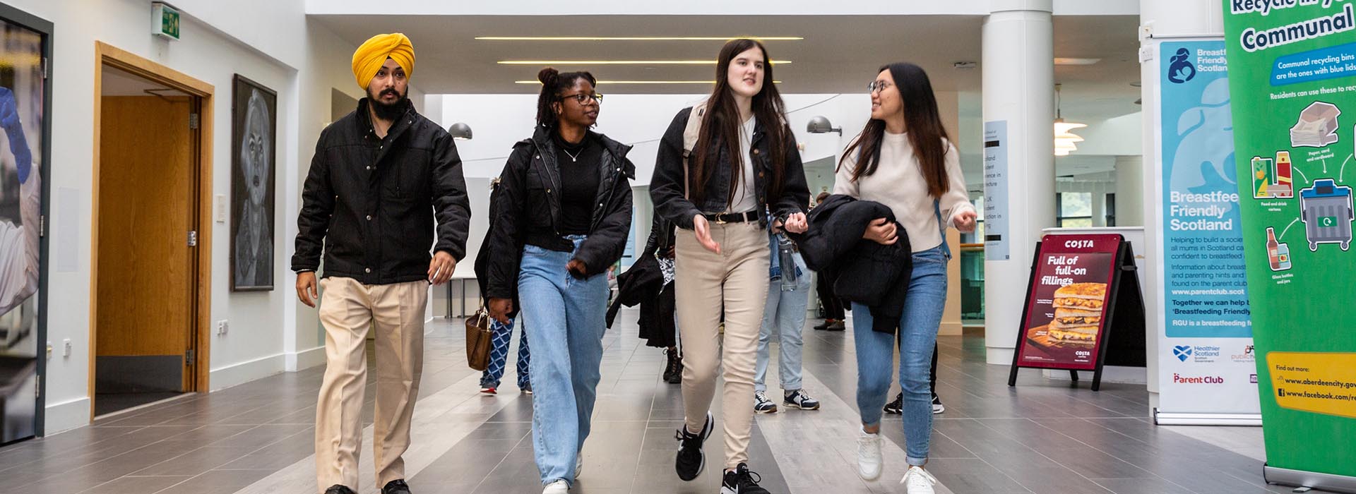 Students on RGU Campus