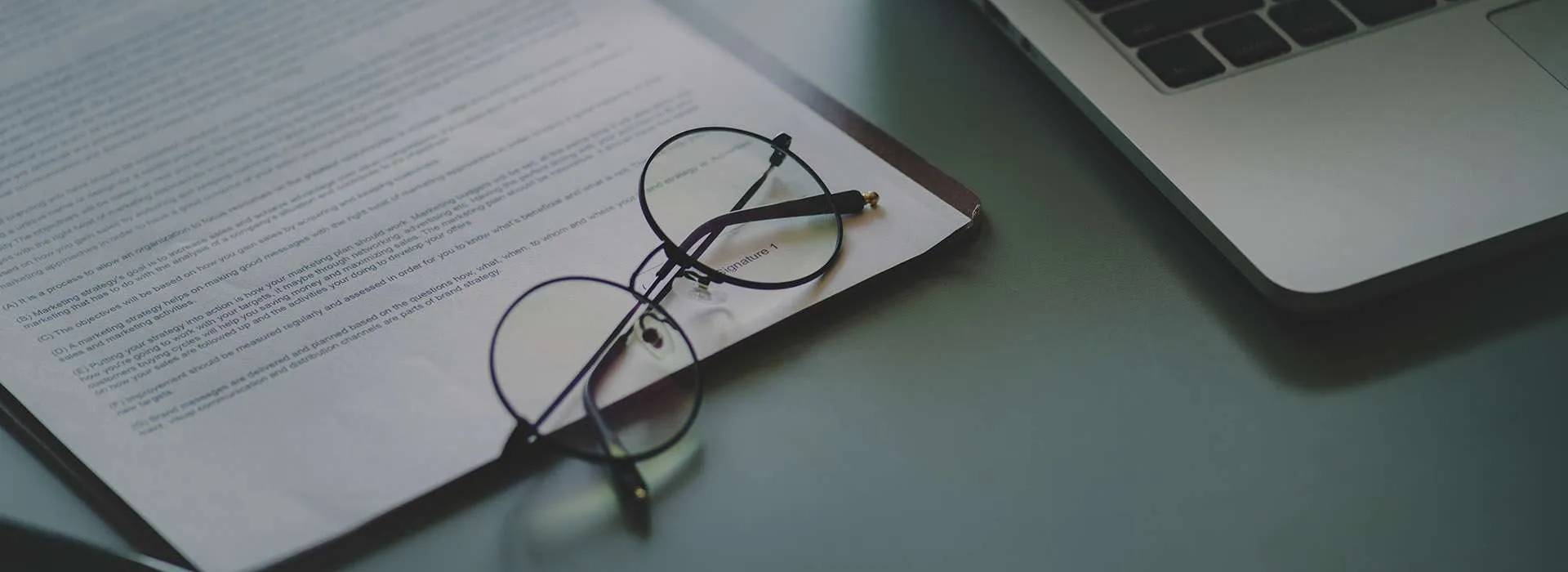 glasses sitting on desk
