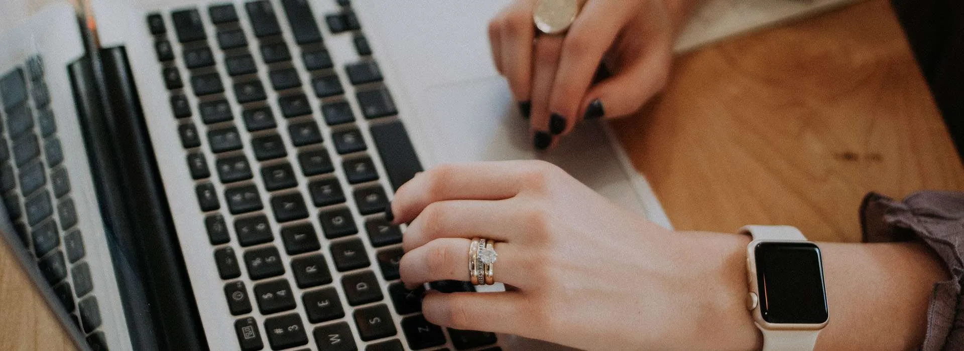 person at a laptop