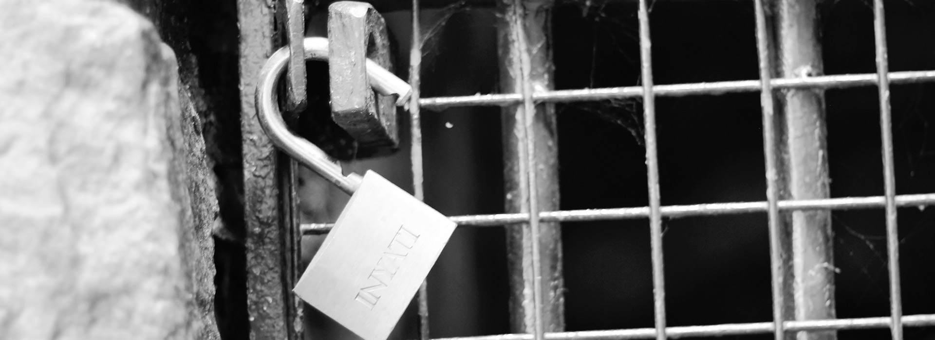 padlock on a cage