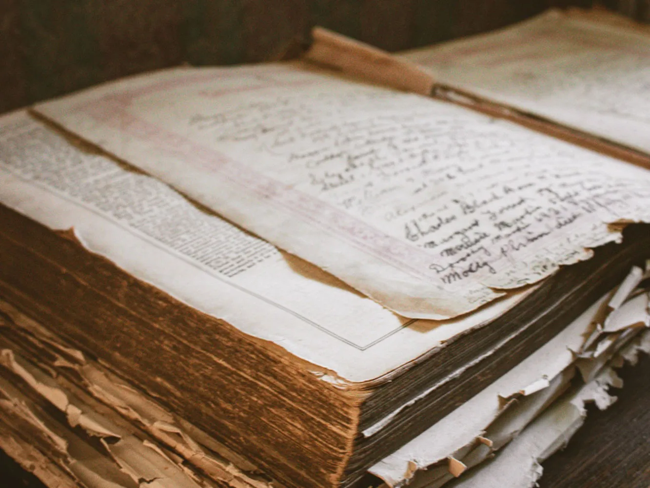 earworn antique book