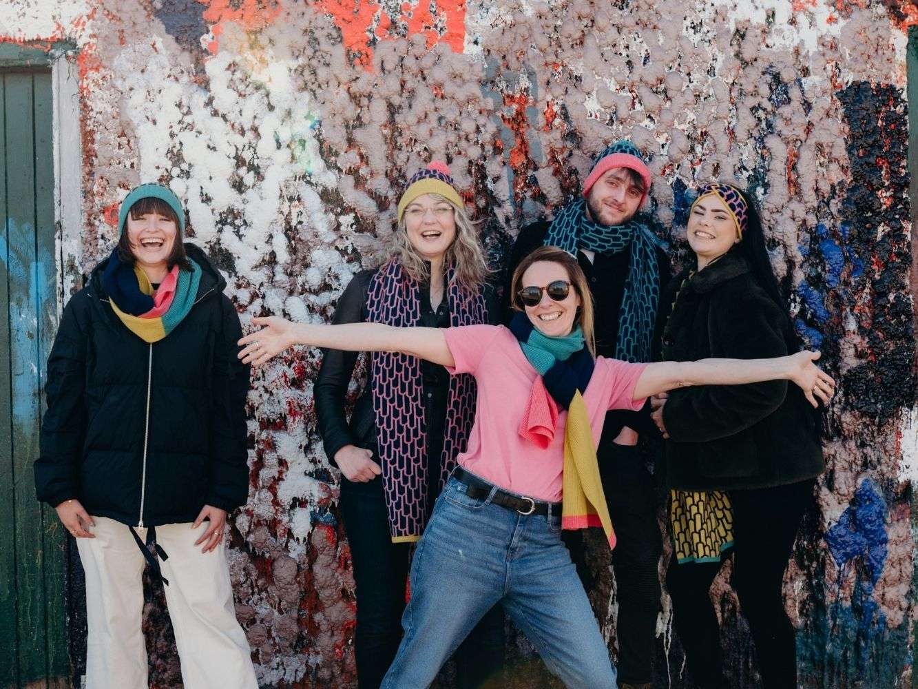 Fiona Thomson with models, from Candy Coated Accessories