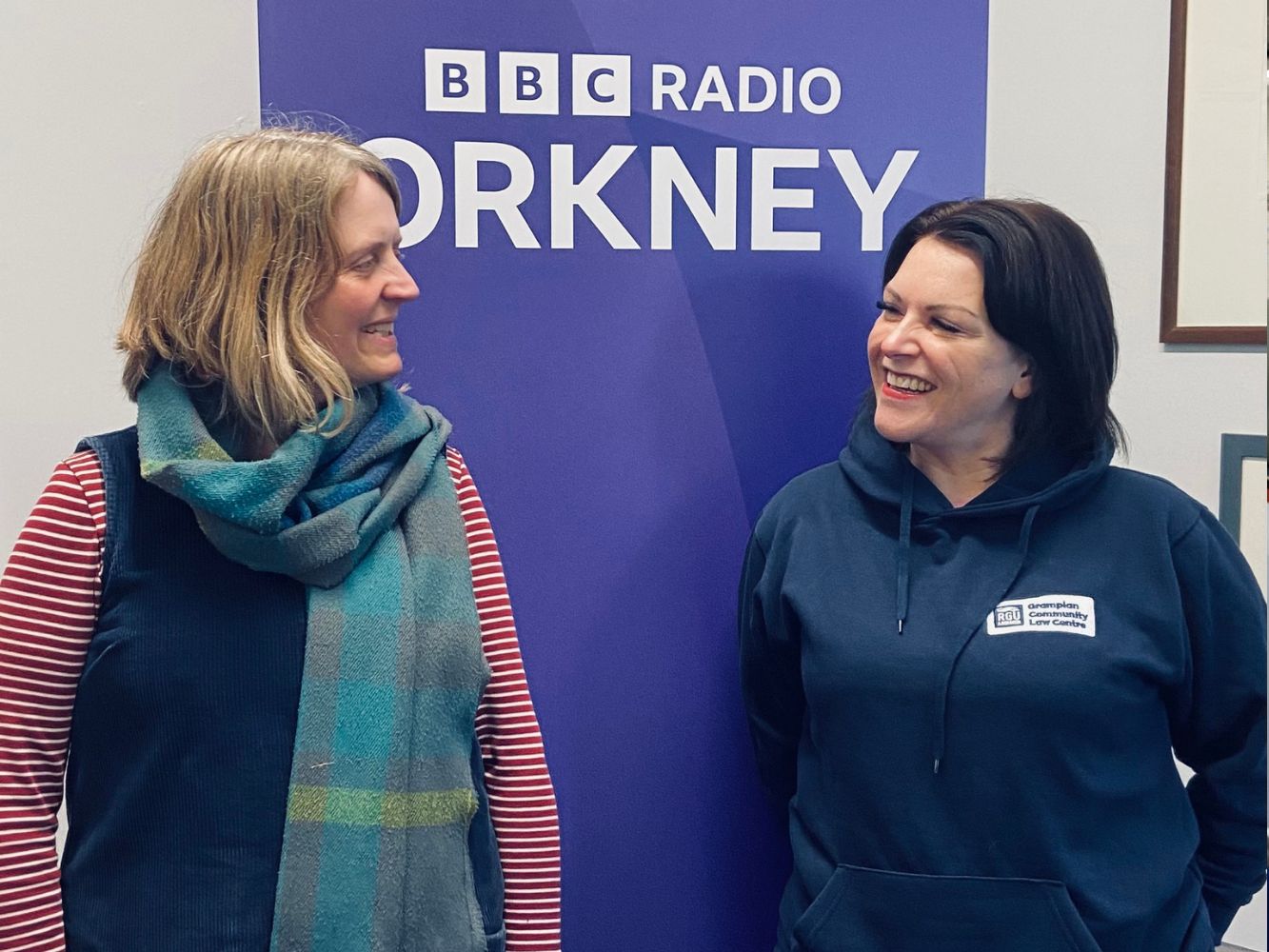 Clare Allison, Service Director at The Orkney Blide Trust, and Hannah Moneagle, Grampian Community Law Centre Director, Practising Solicitor and RGU Lecturer