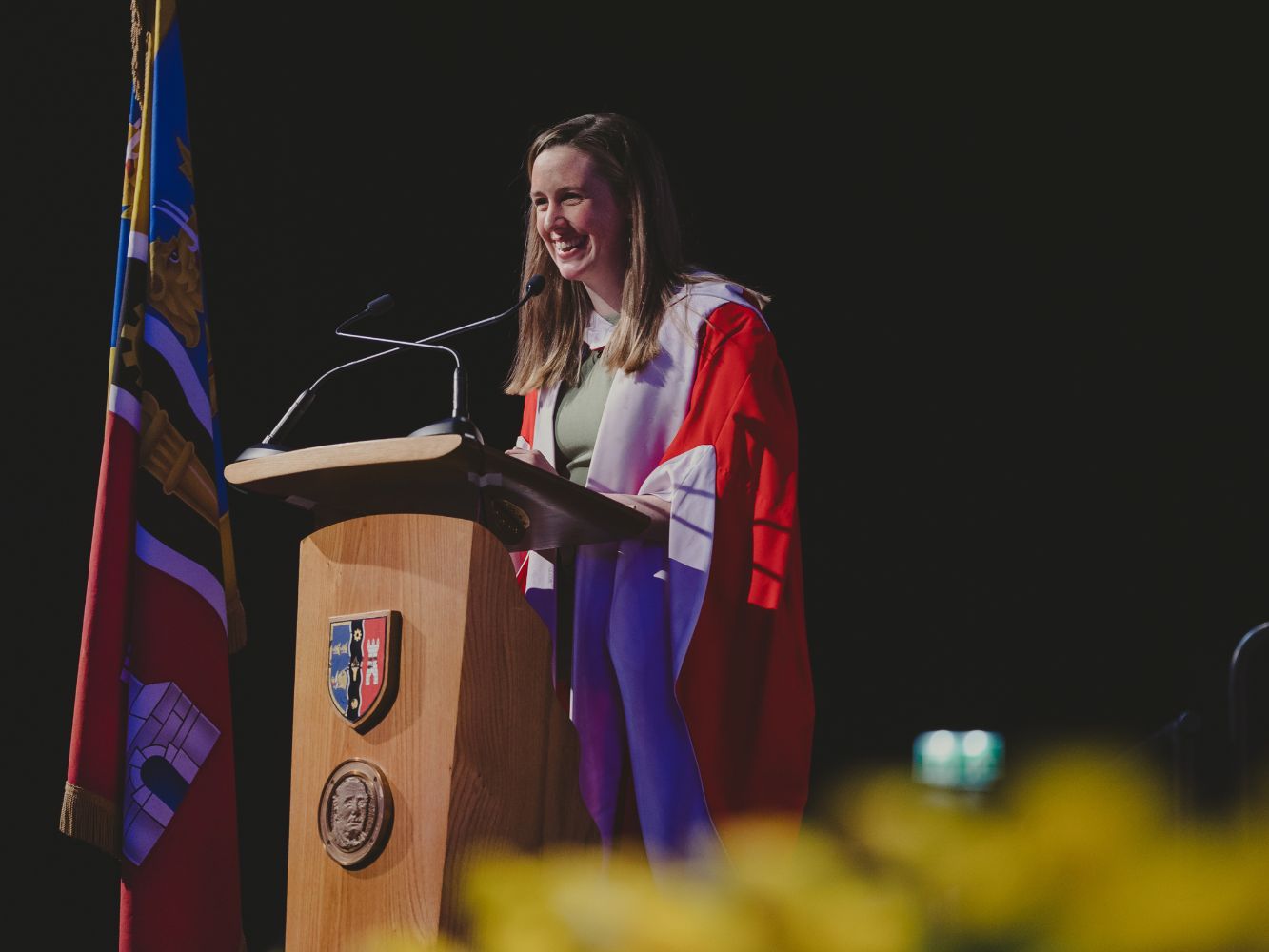 Hannah Miley collects her Honorary Degree from RGU