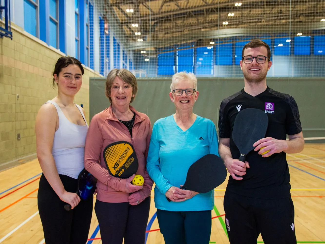 RGU SPORT community pose ahead of pickleball launch