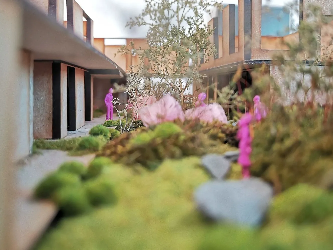 Joe Inman's model of a green flat complex in Aberdeen