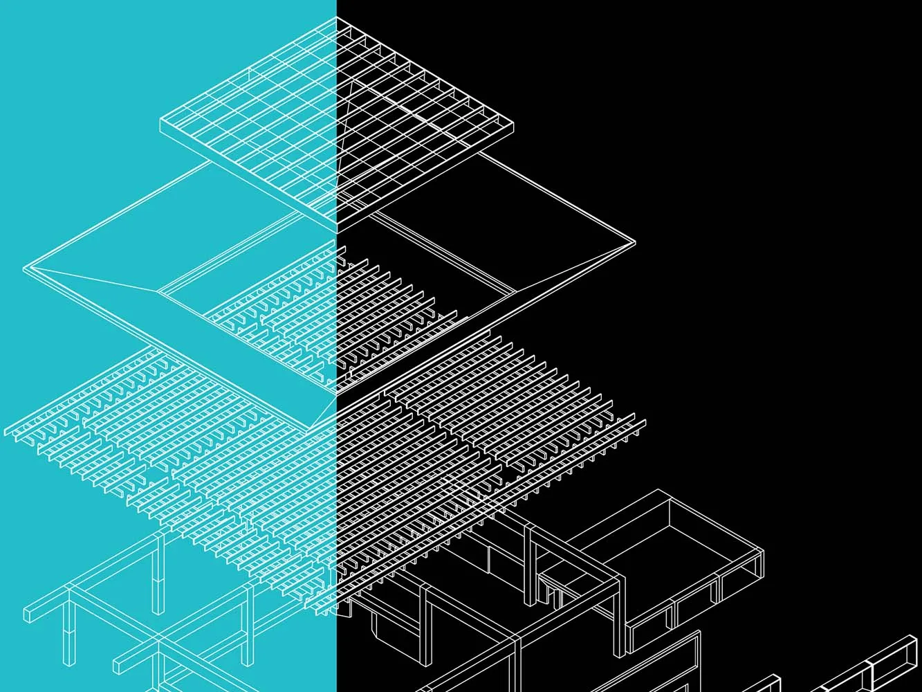 Graphics of the 2026 Scotts Degree Show showing an architectural model