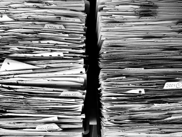 stack of paper documents