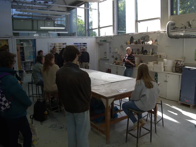 people at a workshop in gray's school of art