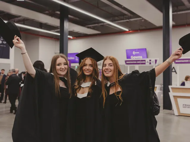 Three RGU graduates celebrate at P&J Live