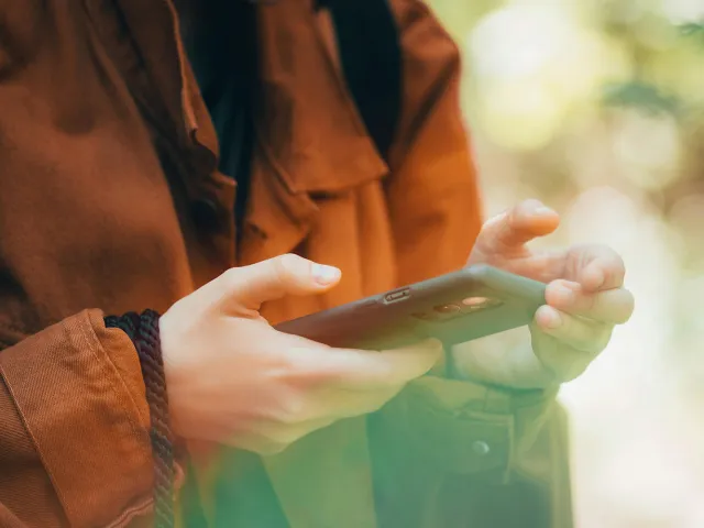 person using a mobile phone