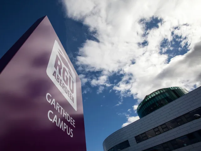 sign outside of RGU campus