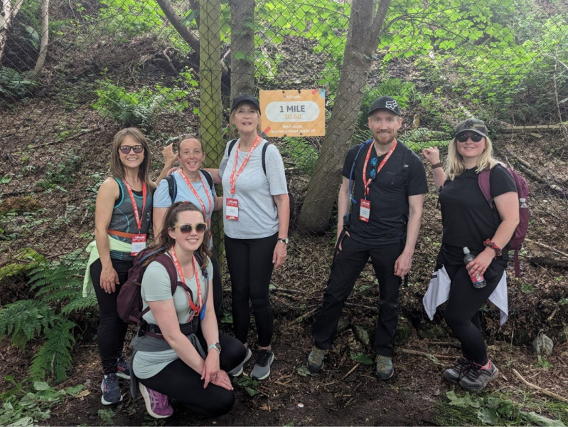 Some of the CECE team walking the kiltwalk