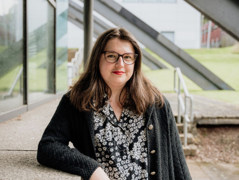 Clara Sutherland-Maurillon outside on the RGU campus