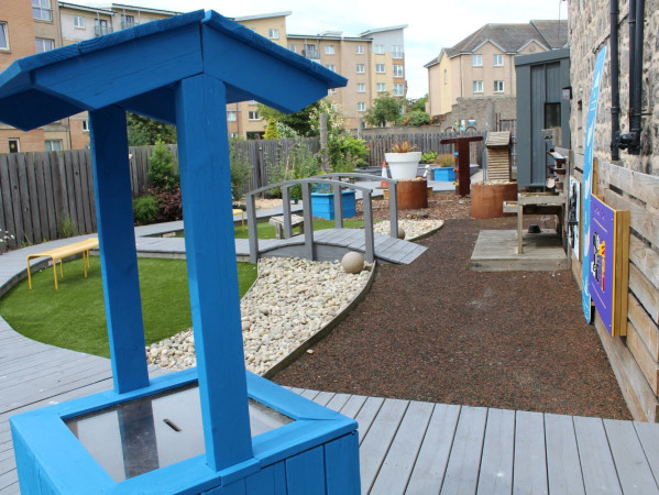 Image shows Aberdeen Science Centre garden as it currently is.