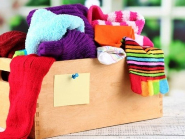 Image shows box of cosy clothes