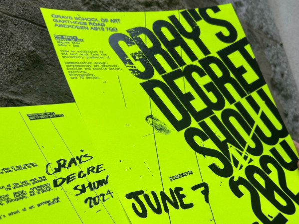 Image shows Gray's Degree Show posters