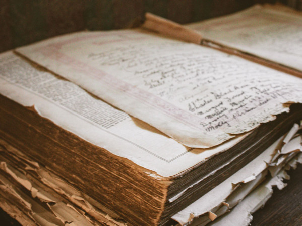 earworn antique book