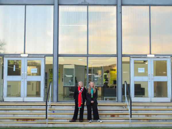 Judith Winter and Sally Reaper outside Gray's