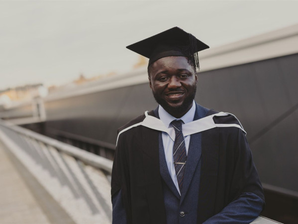 Louis Fosu Nsowah a graduate from the Winter Graduations 2024 at the P & J Live