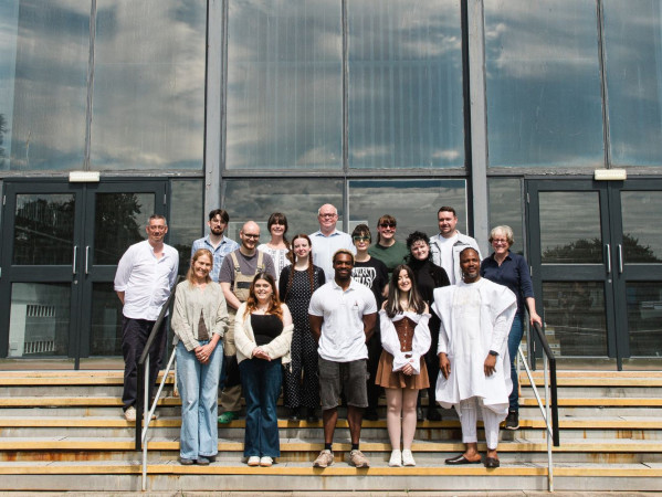 David Blyth (left) Postgraduate Co-ordinator at Gray's School of Art with the 2025 cohort